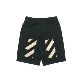 C/O Virgil Abloh Herr-sweatshorts med svarta Tape Arrows