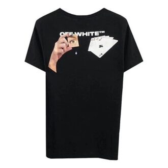 C/O Virgil Abloh Herr-T-shirt i svart med handtryck