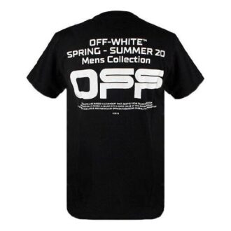 C/O Virgil Abloh Herr-T-shirt i svart med vågigt logotryck