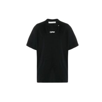 C/O Virgil Abloh Herr-T-shirt i svart med vågigt logotryck