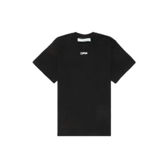 C/O Virgil Abloh Herr-T-shirt med svart Airport Tape-tryck