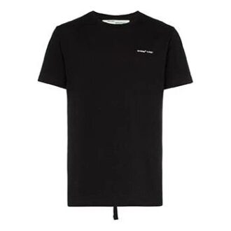 c/o virgil abloh herr-t-shirt med svart logo, kortärmad och slim fit