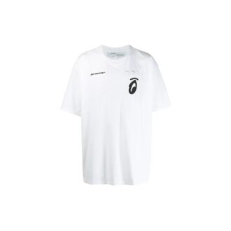 C/O Virgil Abloh Herr-T-shirt med vita delade Arrows