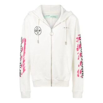 c/o virgil abloh herrvit stencil Diagonal dragkedja