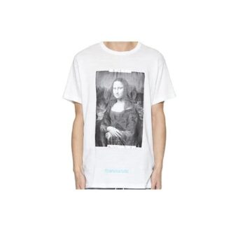 c/o VIRGIL ABLOH MONALISA SLIM FIT T-SHIRT Mona Lisa kortärmad vit