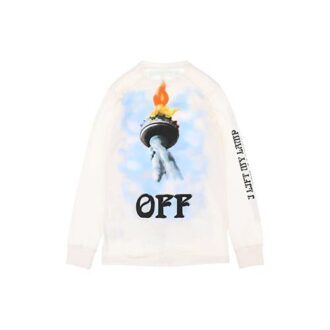 C O VIRGIL ABLOH Statue of Liberty-tröja ”Black White Blue”