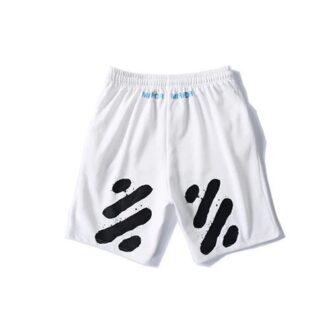 C O VIRGIL ABLOH Tiger Stripes Shorts Vit