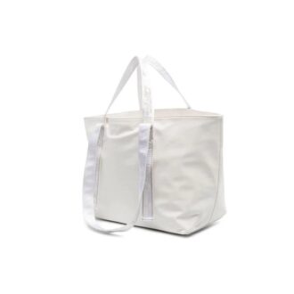 Canvas-tote med logotryck, vit