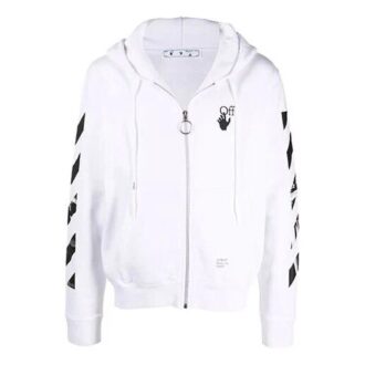 Carav Arrow Slim Zip Hoodie ”Vit/Svart”