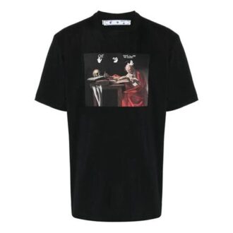 Caravaggio kortärmad T-shirt ”Svart/Röd”