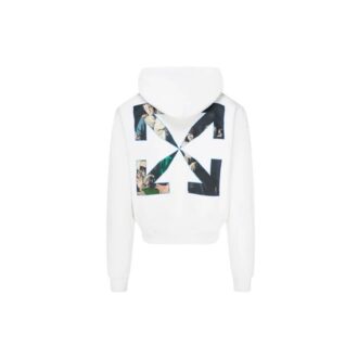 Caravaggio-målning över huva Vit Svart Fw20 Herrtröja med logotyp
