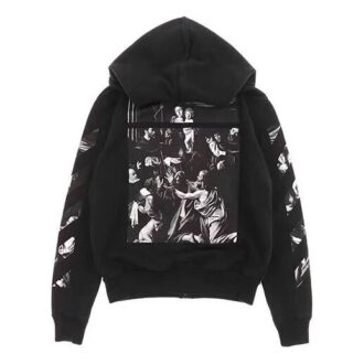 Caravaggio Square Slim Zip Hoodie ”Svart/Flerfärgad”