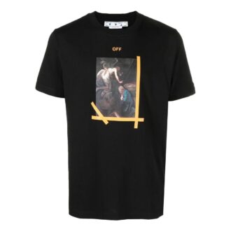 Caravaggio-tryckt bomullst-shirt Svart