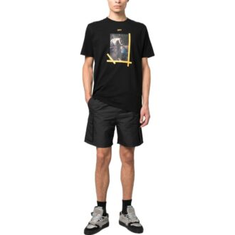 Caravaggio-tryckt bomullst-shirt Svart