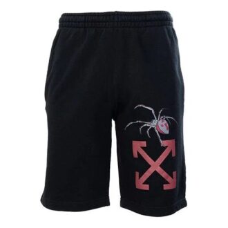 Casual Shorts med tryck, standardversion, svart