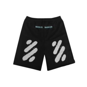 Casualshorts med bokstavstryck, svarta