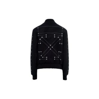 Chevron Varsity Baseballjacka Herr Svart