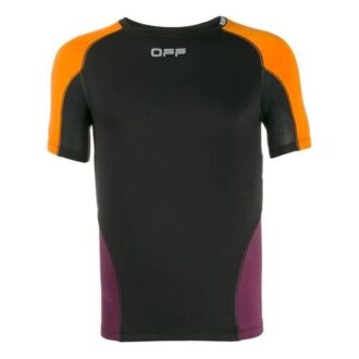 Colorblock Sports kortärmad slim fit-version svart