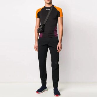 Colorblock Sports kortärmad slim fit-version svart