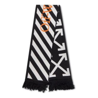 Cotton Icon Classic Scarf Svart/Vit