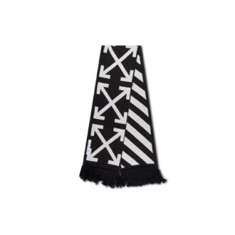 Cotton Icon Classic Scarf Svart/Vit