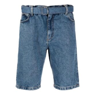 Denim shorts med bälte
