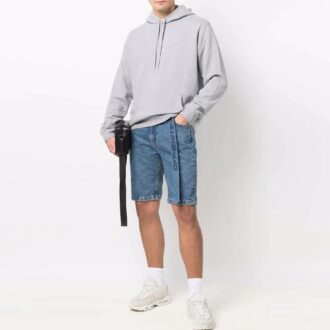 Denim shorts med bälte