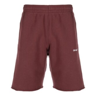 Diag Helvetica Sweatshort ”Barolo”