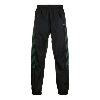 Diag Nylon Track Byxor ”Svart//Vit”