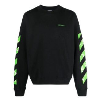 Diag Stripe bomullströja ”Svart”
