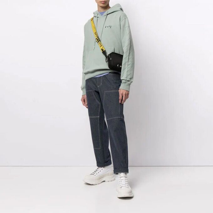 Diag Stripe Logo-tryck Löst sittande Grön