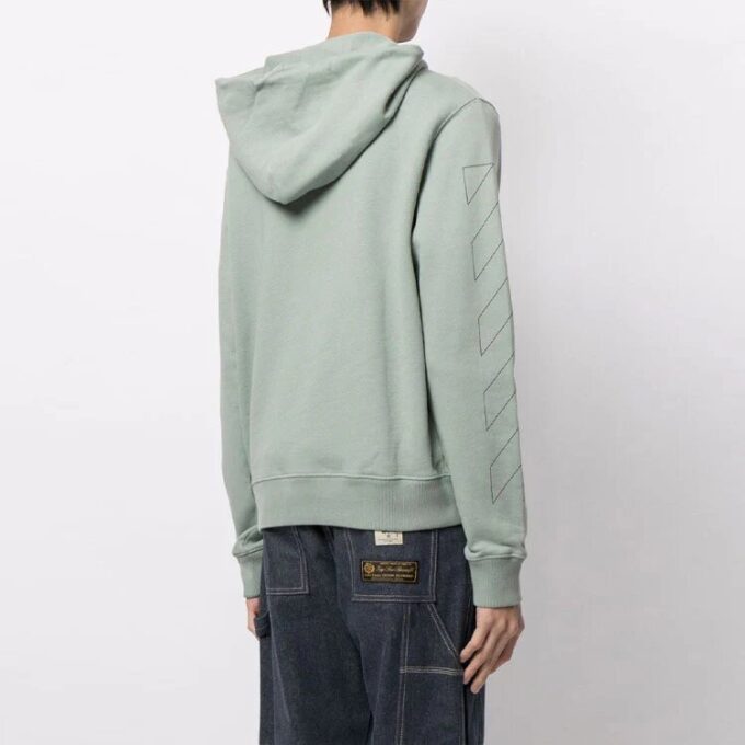 Diag Stripe Logo-tryck Löst sittande Grön