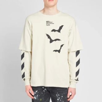 Diagonal Bats Double Sleeve för män Vit