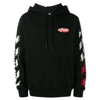 Diagonal Split Logo Hoodie /Flerfärgad