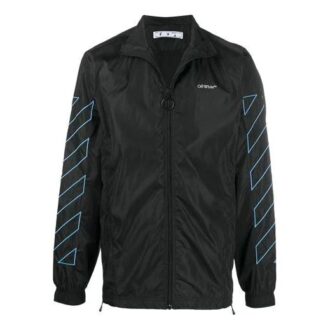 Diagonal Stripes Zipper Herrjacka