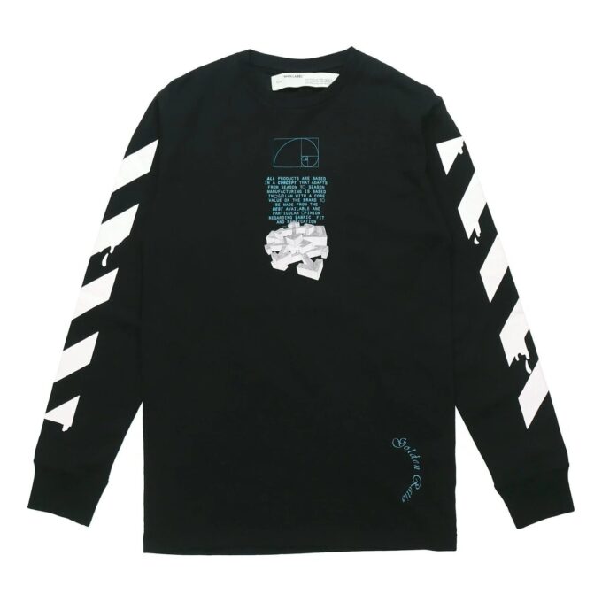 Dripping Arrows Logo Arrow Printing Långärmad Svart