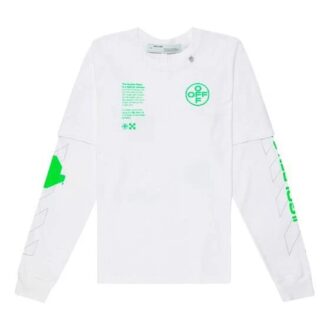 Dubbelärmad vit T-shirt med dubbla lager och långa ärmar