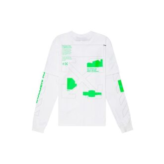 Dubbelärmad vit T-shirt med dubbla lager och långa ärmar