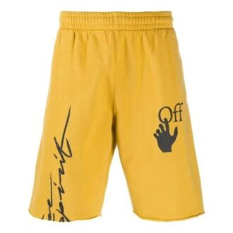 FW20 Arrows-shorts med piltryck för män, gula
