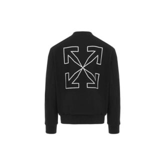 FW20 Baseballjacka med Arrows-tryck för män, svart