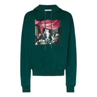 FW20 Caravaggio Loose Hooded Pullover Herr Grön