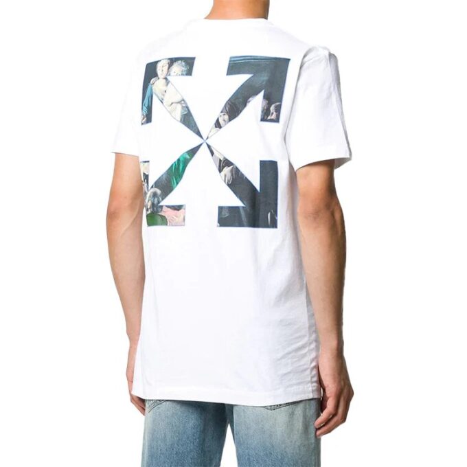 FW20 Caravaggio-tryckt vit herrtröja