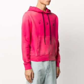 FW20 Fade Logo Hooded Sweater Rosa