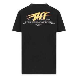 FW20 Flash Logo Applique kortärmad T-shirt för män, svart