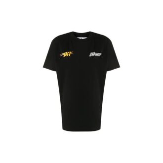 FW20 Flash Logo Applique kortärmad T-shirt för män, svart