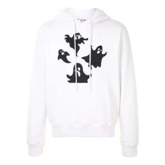FW20 Ghost Printing Hooded Pullover Herr Vit