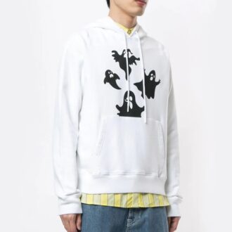 FW20 Ghost Printing Hooded Pullover Herr Vit