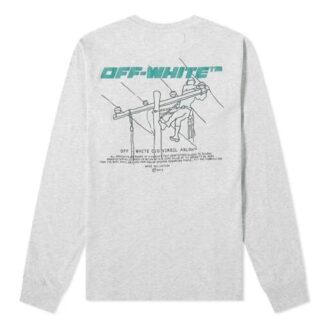 FW20 Handmålad logotryck Pullover Herr Grå