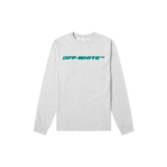 FW20 Handmålad logotryck Pullover Herr Grå