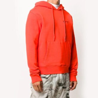 FW20 Huvtröja med logotryck för män, orange